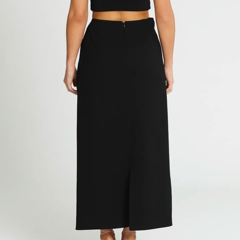 NWT Paris Georgia Franca Cutout Crepe Fitted Skirt - Picture 3 of 8